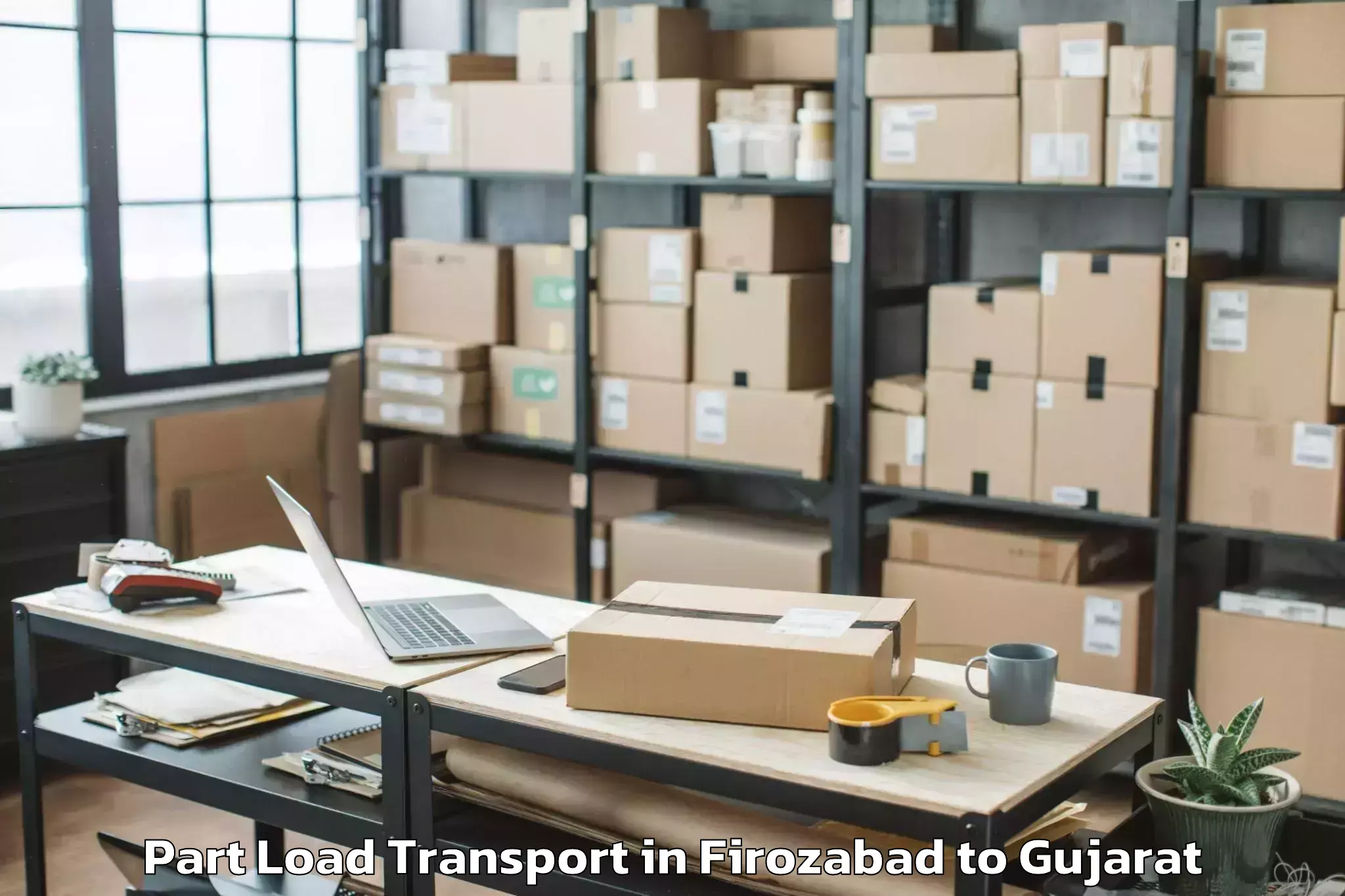 Quality Firozabad to Karamsad Part Load Transport